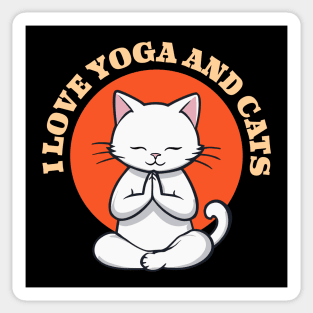 Cat Doing Yoga, Fitness with Cats, Yoga, and Cat Lover Gift Sticker